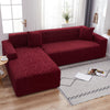 Stretch Couch Covers for 1/2/3/4/5 Seater L Shape Sofa Slipcovers with Elastic Bottom for Kids - Red / 2-Seater + 3-Seater (with 2pcs Pillowcases)