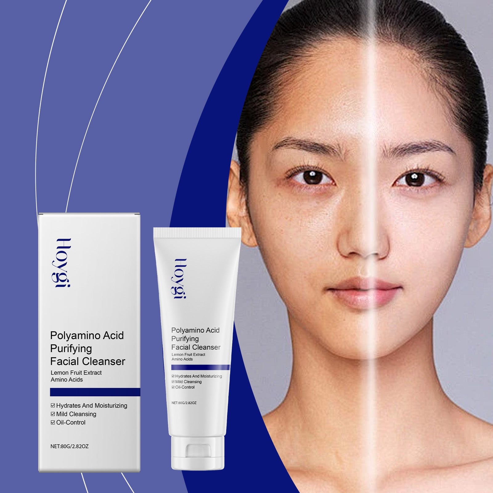 Acne Cleanser Gently Cleanses Pores And Clears Acne Refreshing And Non-Tight Moisturizing Moisturizing Cleanser