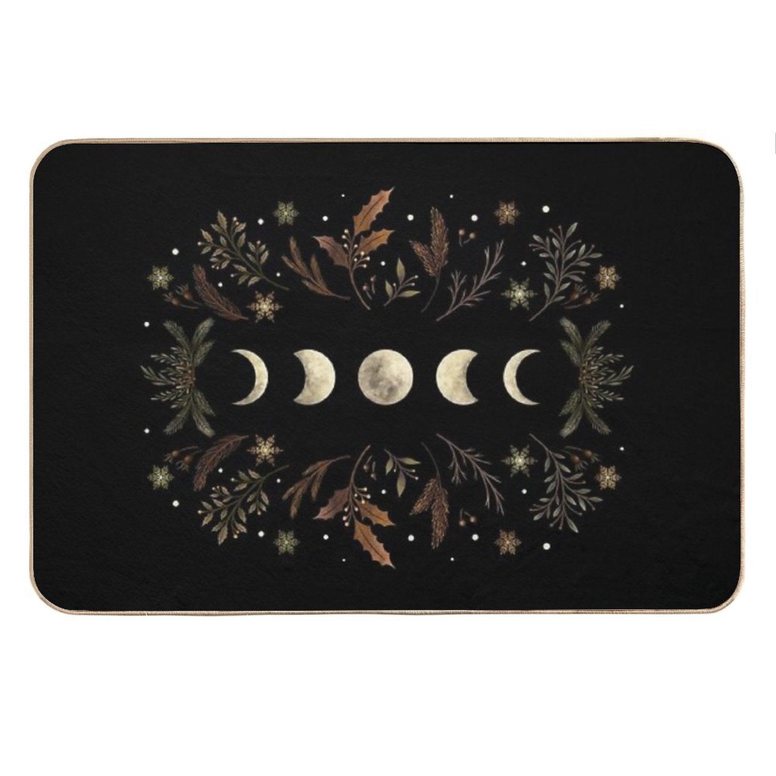Moonlit Garden-Winter Brown Bath Mat
