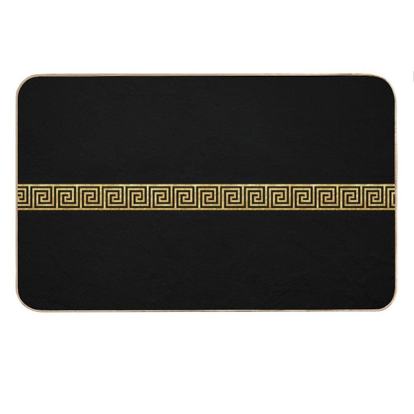Gold Greek Key Bath Mat
