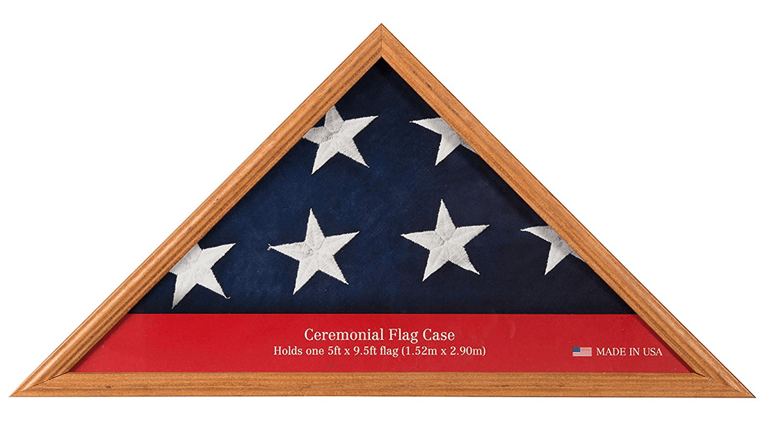 Wood Flag Display Case Box, 16