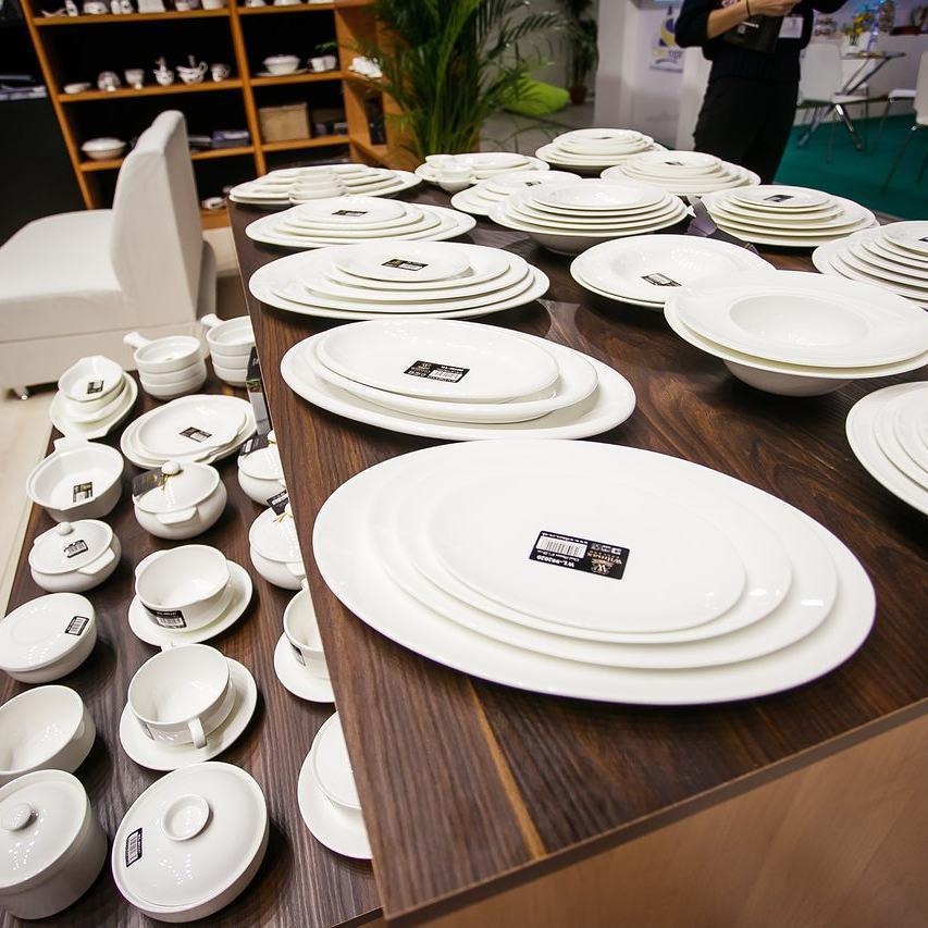 Professional Rolled Rim White Oval Plate / Platter 12
