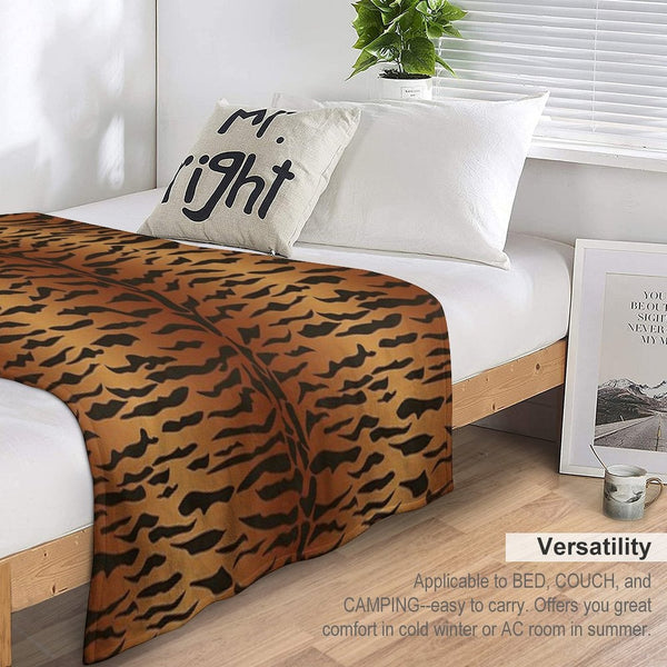 Tiger Animal Print Lightweight Throw Blanket