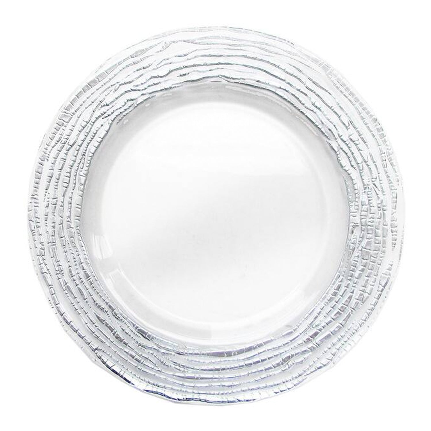 Arizona Silver & Clear Glass Charger Plates 4-Piece Set 13