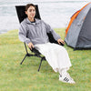 High Back Portable Camping Chair with Compact Carry Bag and Pillow-Black