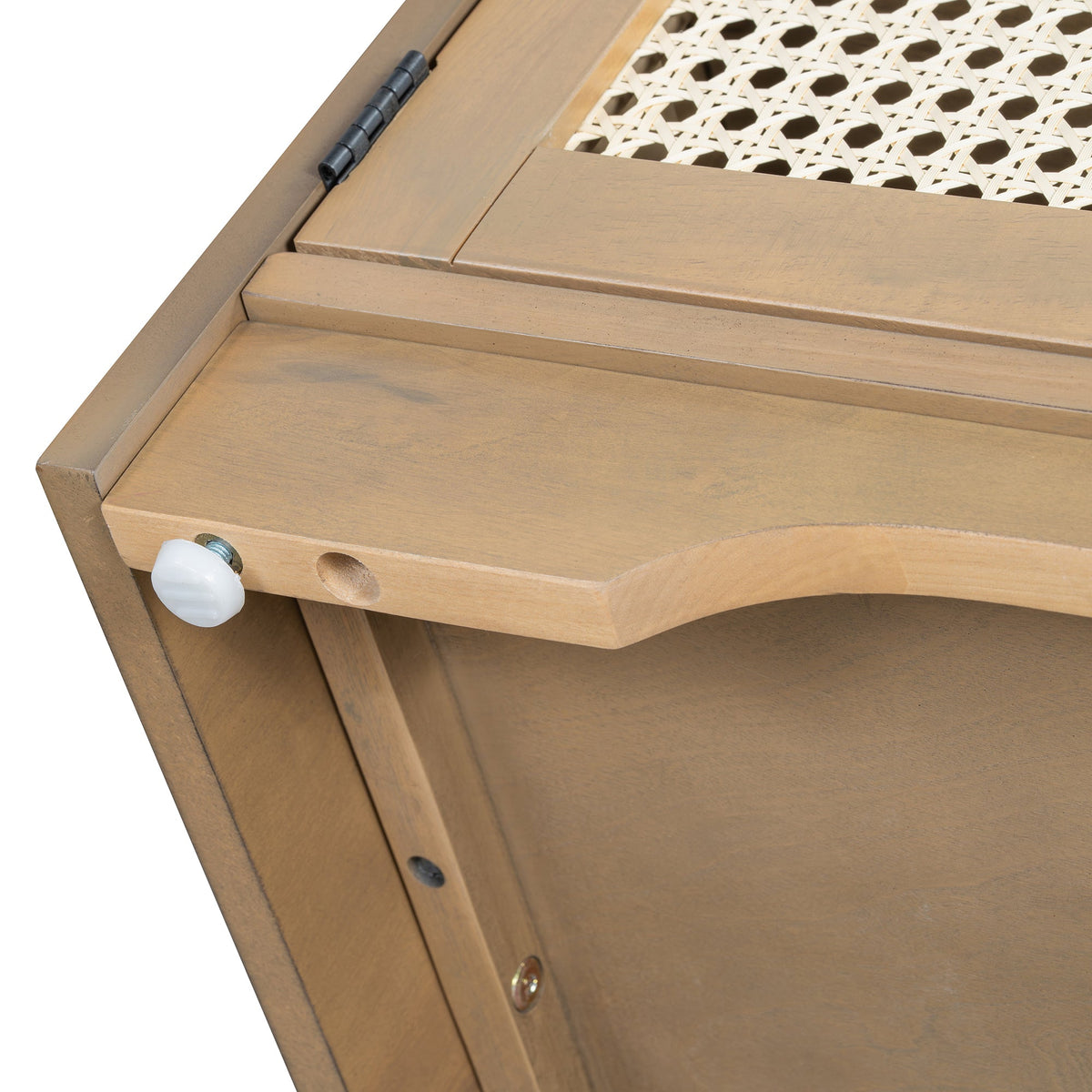 TREXM Rustic Storage Bench Multifunctional Wood Entryway Shoe Bench