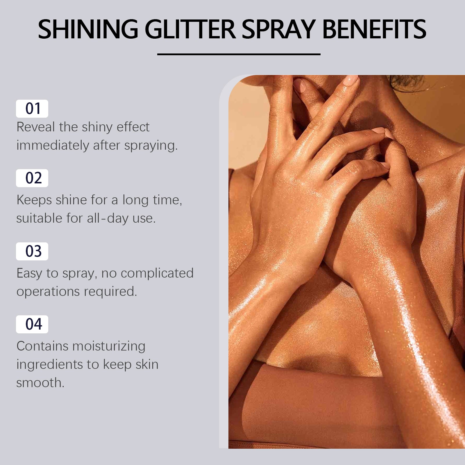 Highlighter Glitter Spray Glitter Spray Highlighter Spray Natural Stereoscopic Long Lasting Glitter