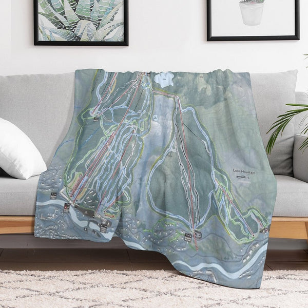 Loon Mountain Resort Trail Map Anti-pilling Throw Blanket