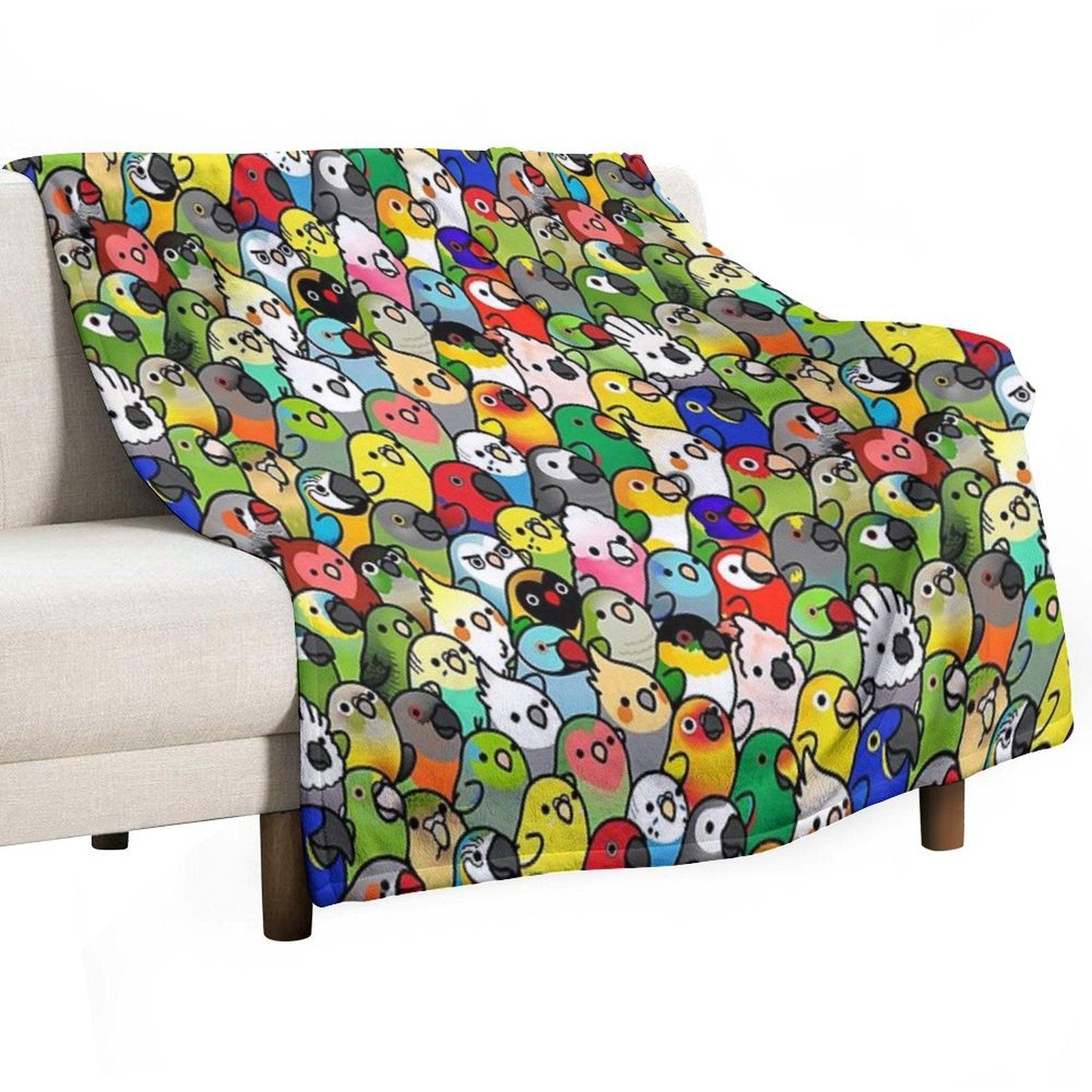 Everybirdy Pattern 2023 Throw Blanket