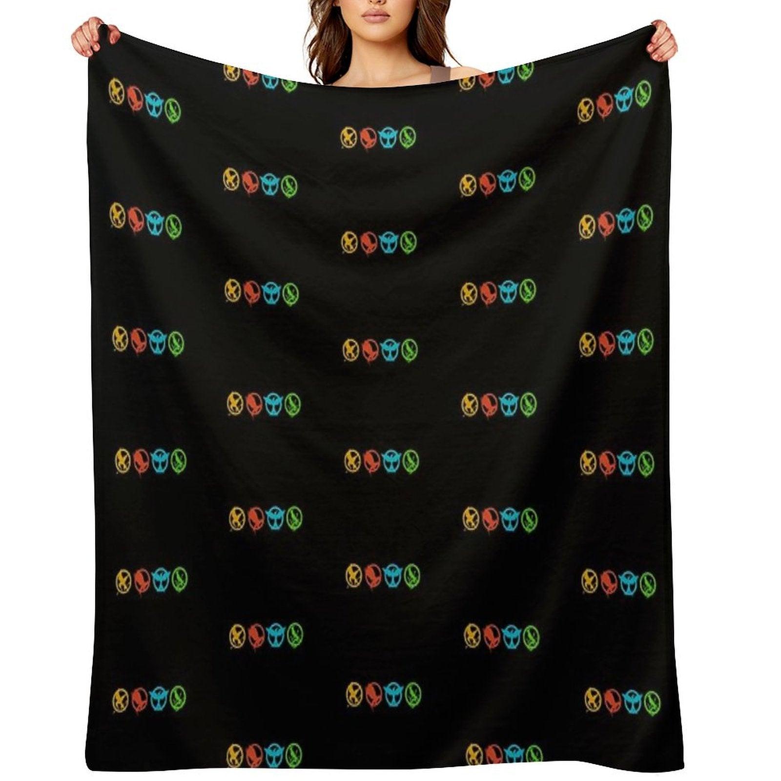 The Hunger Games Mockingjay Logos Throw Blanket