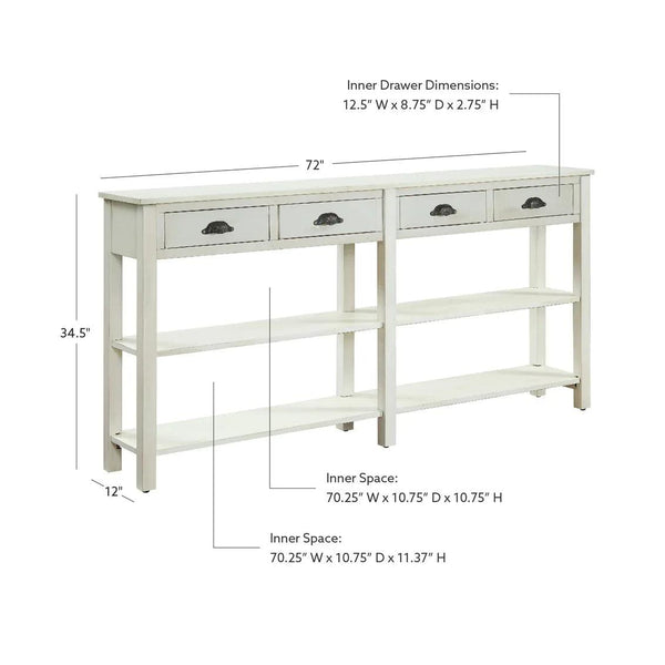 CRANFORD CREAM CRACKLE CONSOLE - Gifts for You 'n Me