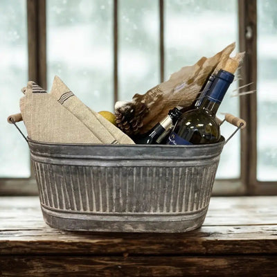 Iron Tray with Wood Handle - Set of 3