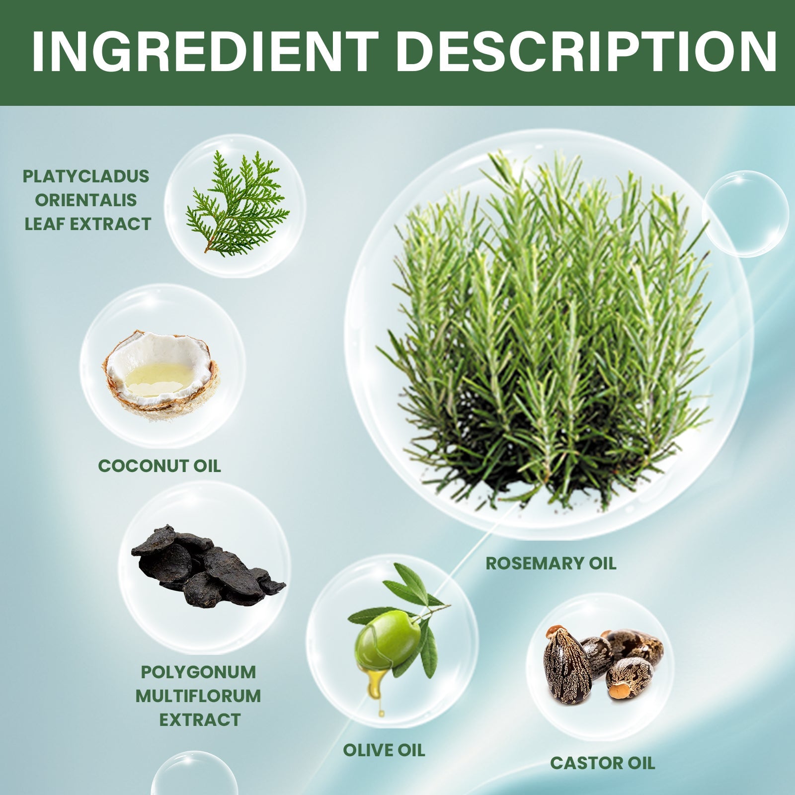 Rosemary Oil Capsules, Nourish Hair Roots Prevent The Loss Of Solid Hair And Hair Moisturizing Hair Care Essential Oil