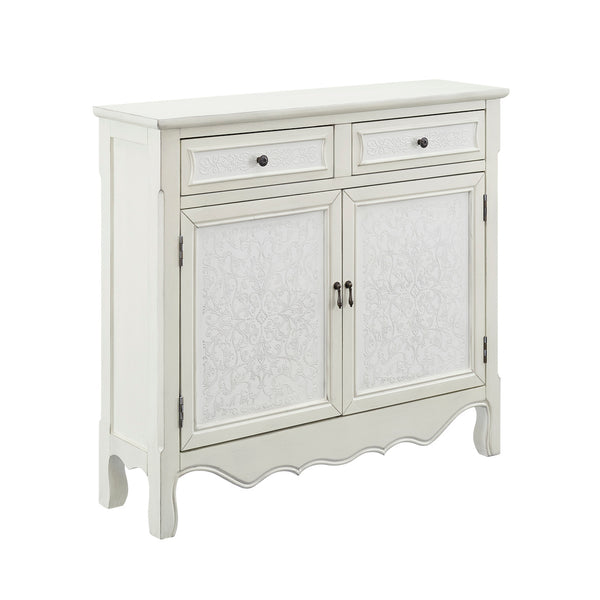 Clancy Wood Console with Storage in Cream