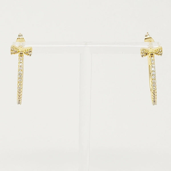 Bow On Top Hoop Earrings - Gifts for You 'n Me