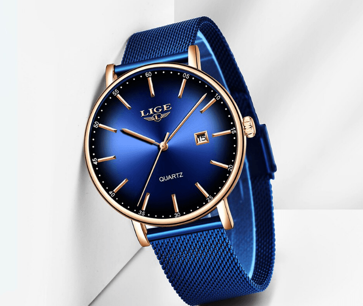 Men's Elegant  Watch With Stainless Steel Straps And Special Date Display Excellent Look Unique Design Perfect Gift