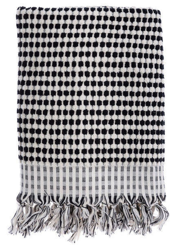 Bubble Black Terry Turkish Towel