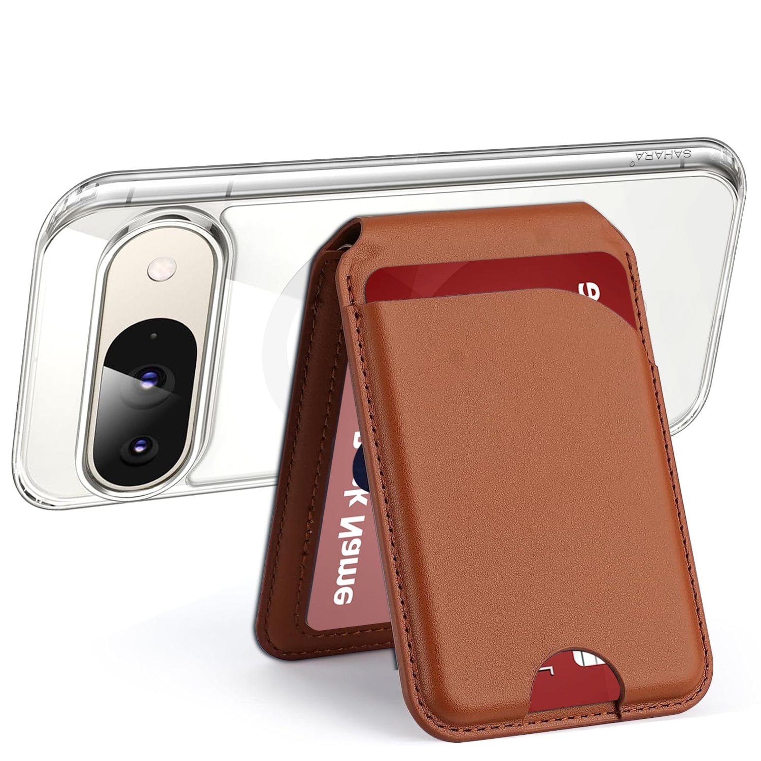 Venture Series Clear Case with Detachable Leather Wallet - Google Pixel 9 and 9 Pro