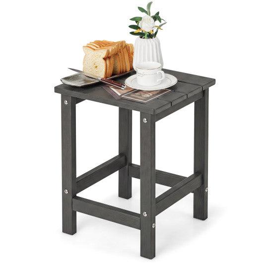 14 Inch Square Weather-Resistant Adirondack Side Table-Gray