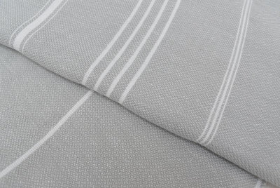 Light Grey Monaco Turkish Towel – Lightweight Quick Dry Beach & Bath Towel, Luxury Turkish Cotton Spa Towel, Travel & Pool Towel