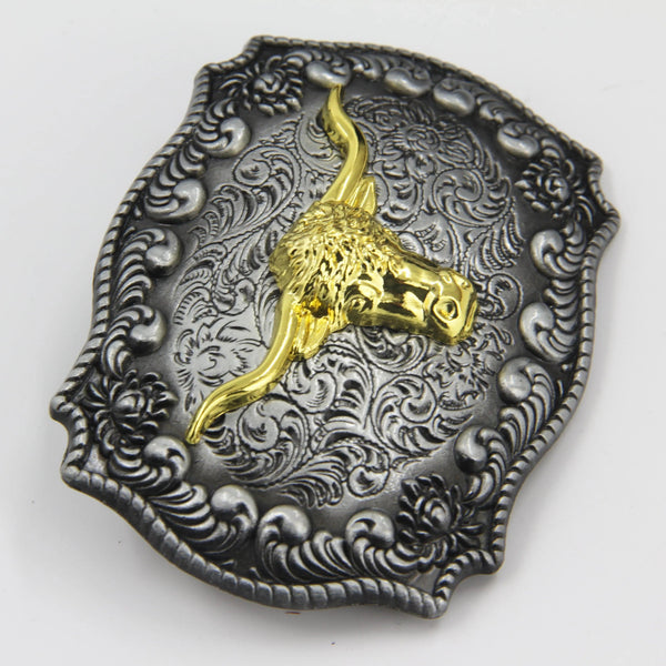 TOPACC Texas Longhorn Bull Buckle Bronze/Two Tone - Gifts for You 'n Me