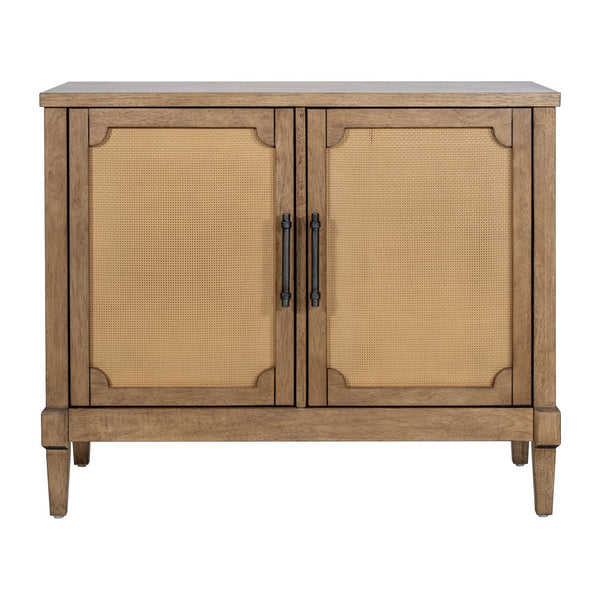 Salina Woven Cane Accent Cabinet - Toasted Almond by Martha Stewart