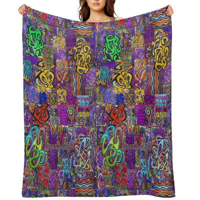 Pop Abstract Easy Care Throw Blanket