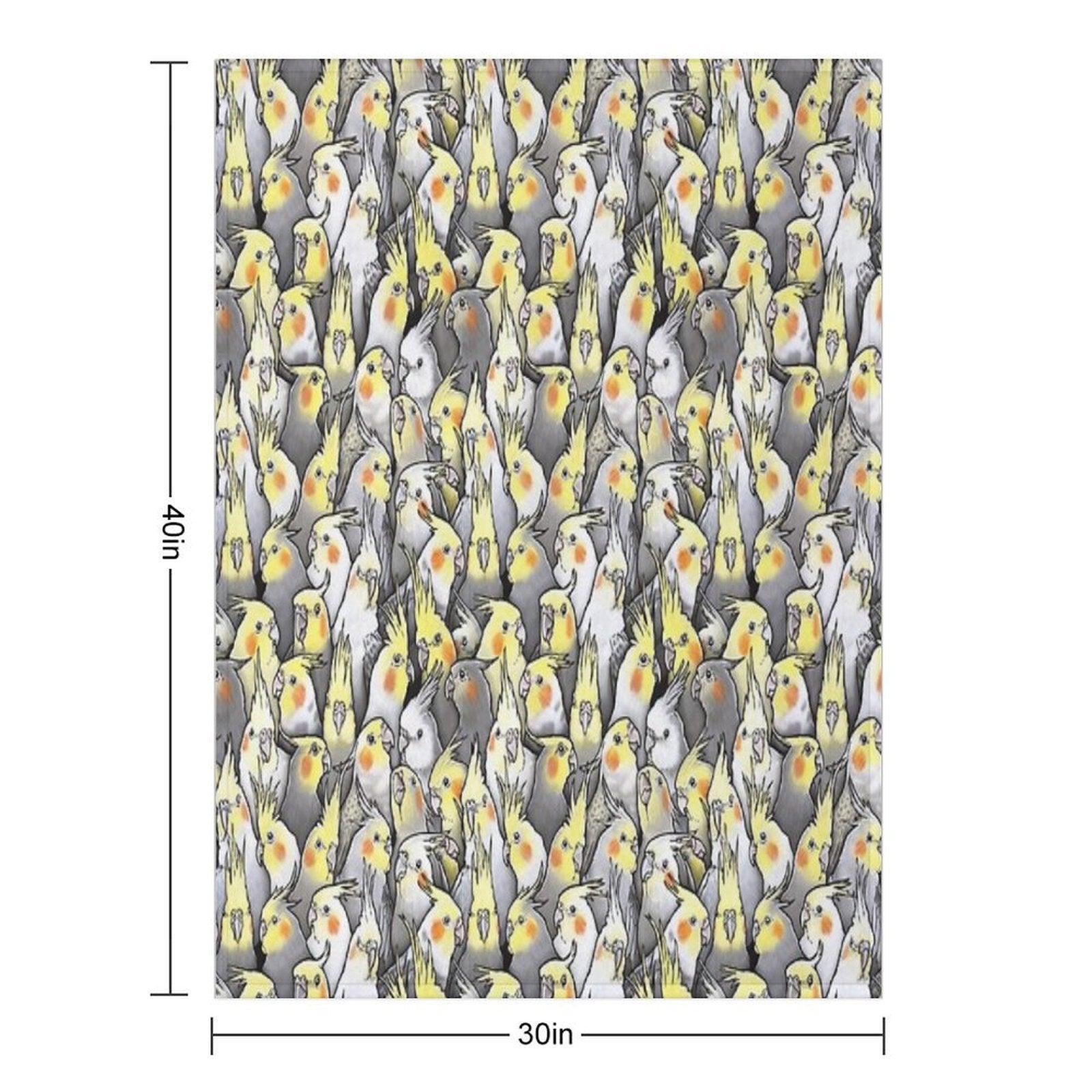 Cockatiels Galore Throw Blanket