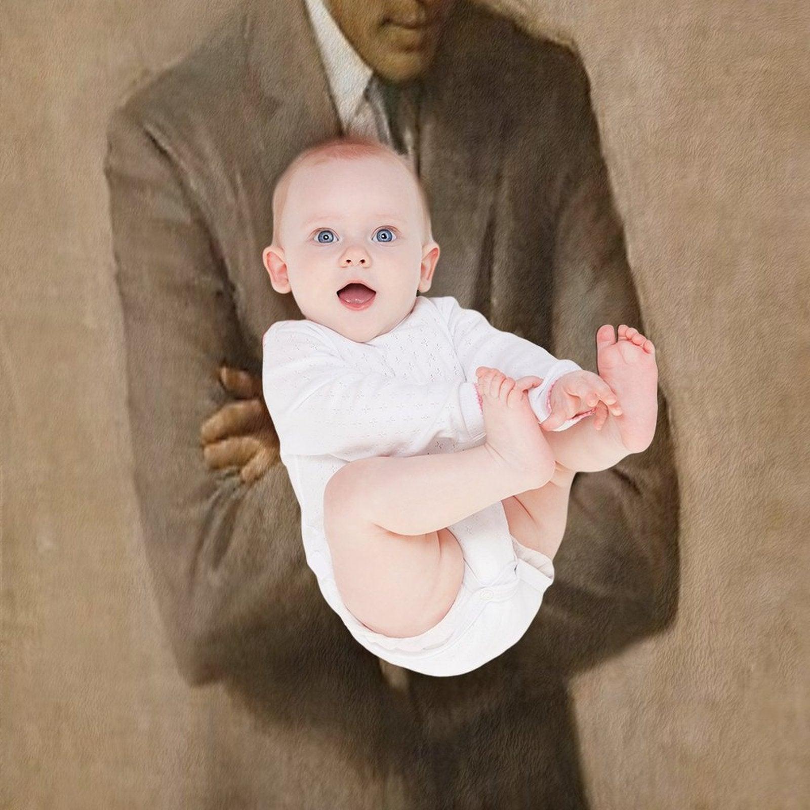 John F Kennedy Official Portrait by Aaron Shikler Throw Blanket