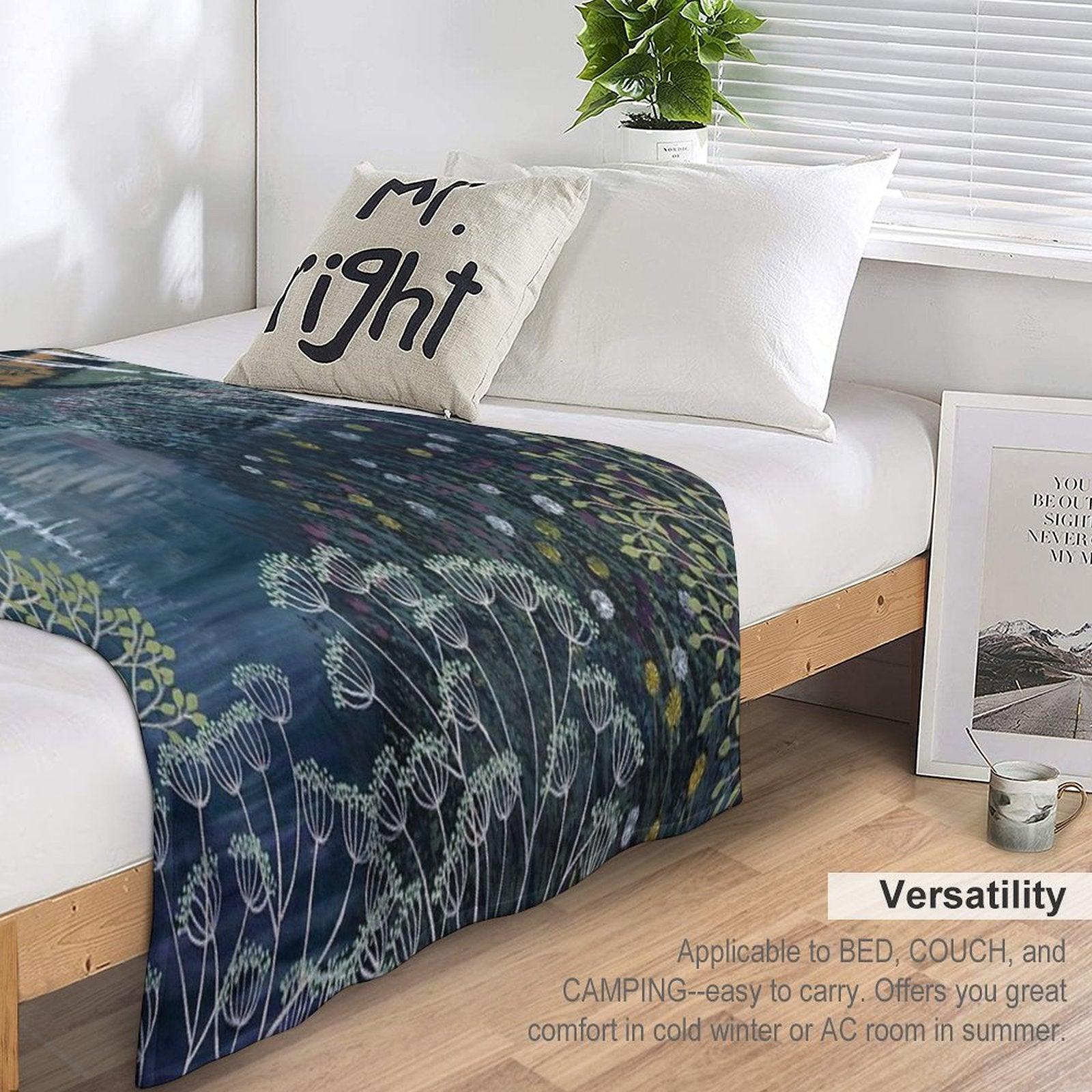 Over Moonlit Pool Throw Blanket
