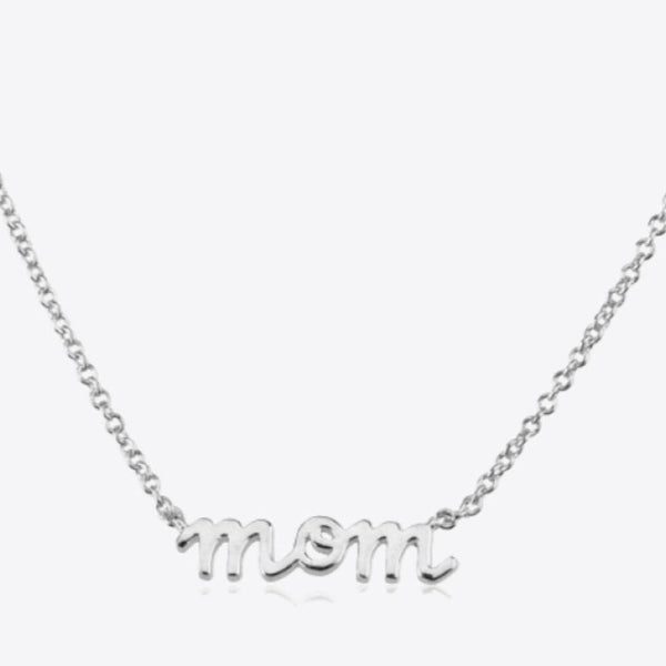 Silver MOM Pendant Necklace