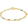 14K Gold Multicolor Crystal Bracelet