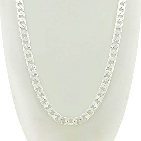 14k White Gold Filled Cuban Link Chain 24
