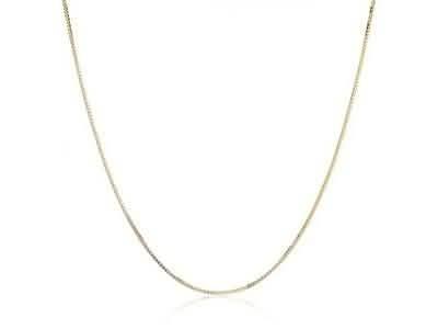 14K Yellow Gold High Polish Classic Box Link Chain Necklace
