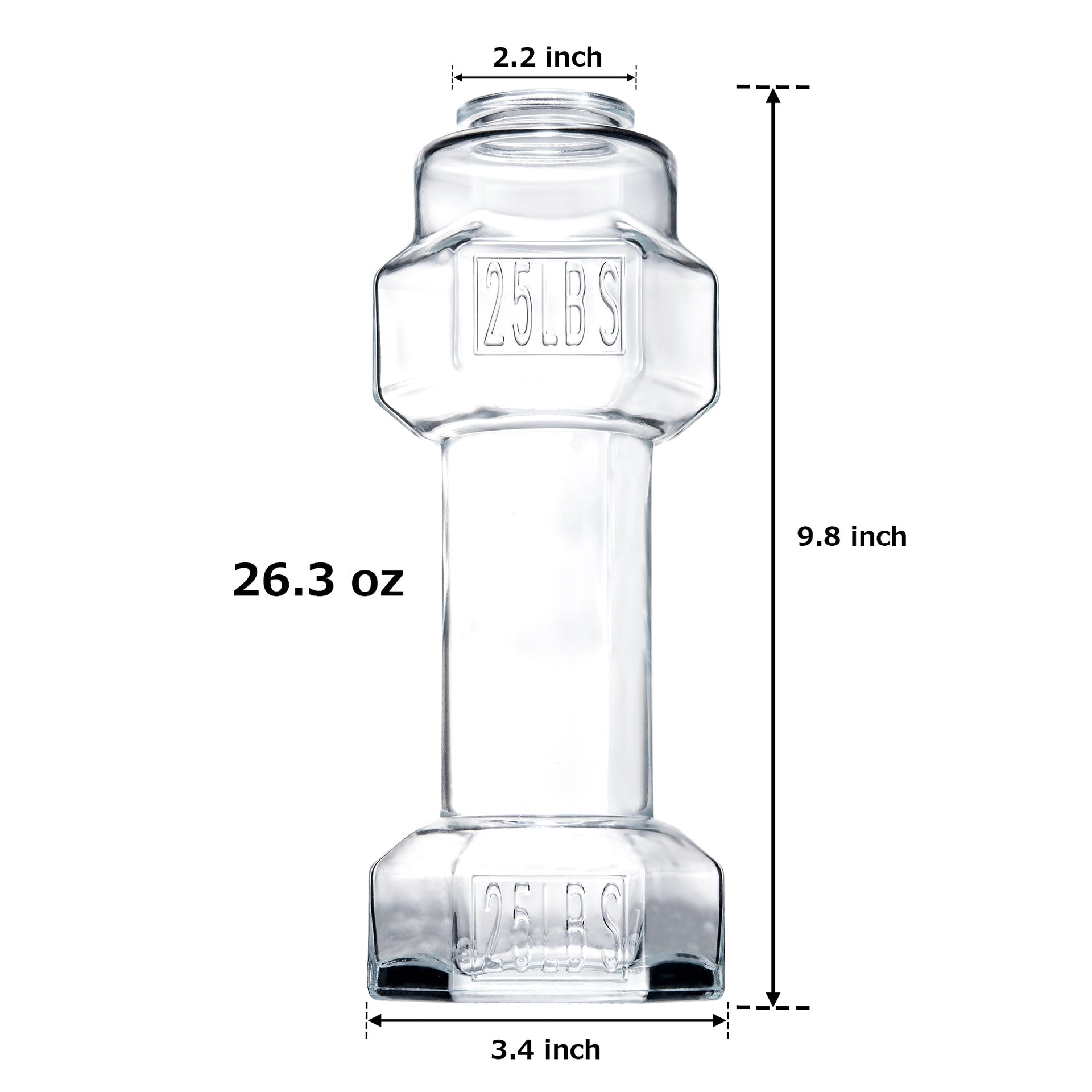 The Wine Savant SINGLE Set, Dumbbell Beer & Whiskey Glasses, Giant Lifting Beers 26oz Glass | Large Weightlifting to Scale Funny Beer Mug | For Men & Women Cool Beer Glasses Perfect, Gifts for Dad