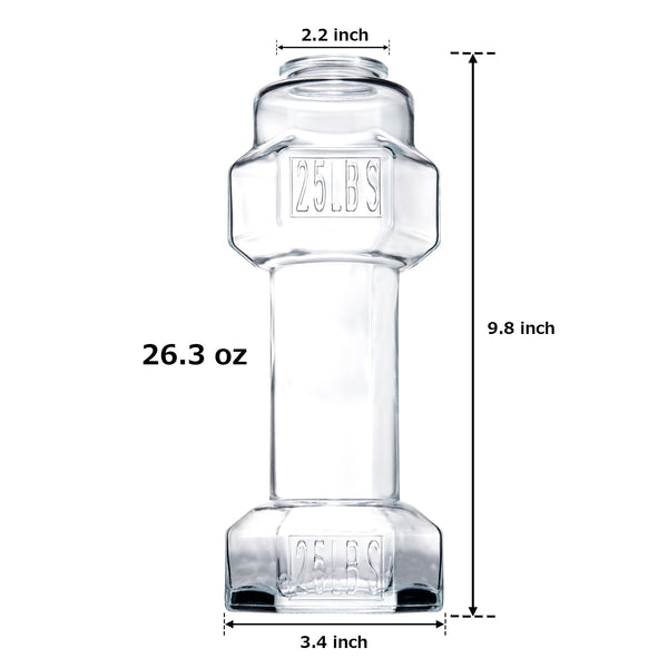 The Wine Savant SINGLE Set, Dumbbell Beer & Whiskey Glasses, Giant Lifting Beers 26oz Glass | Large Weightlifting to Scale Funny Beer Mug | For Men & Women Cool Beer Glasses Perfect, Gifts for Dad