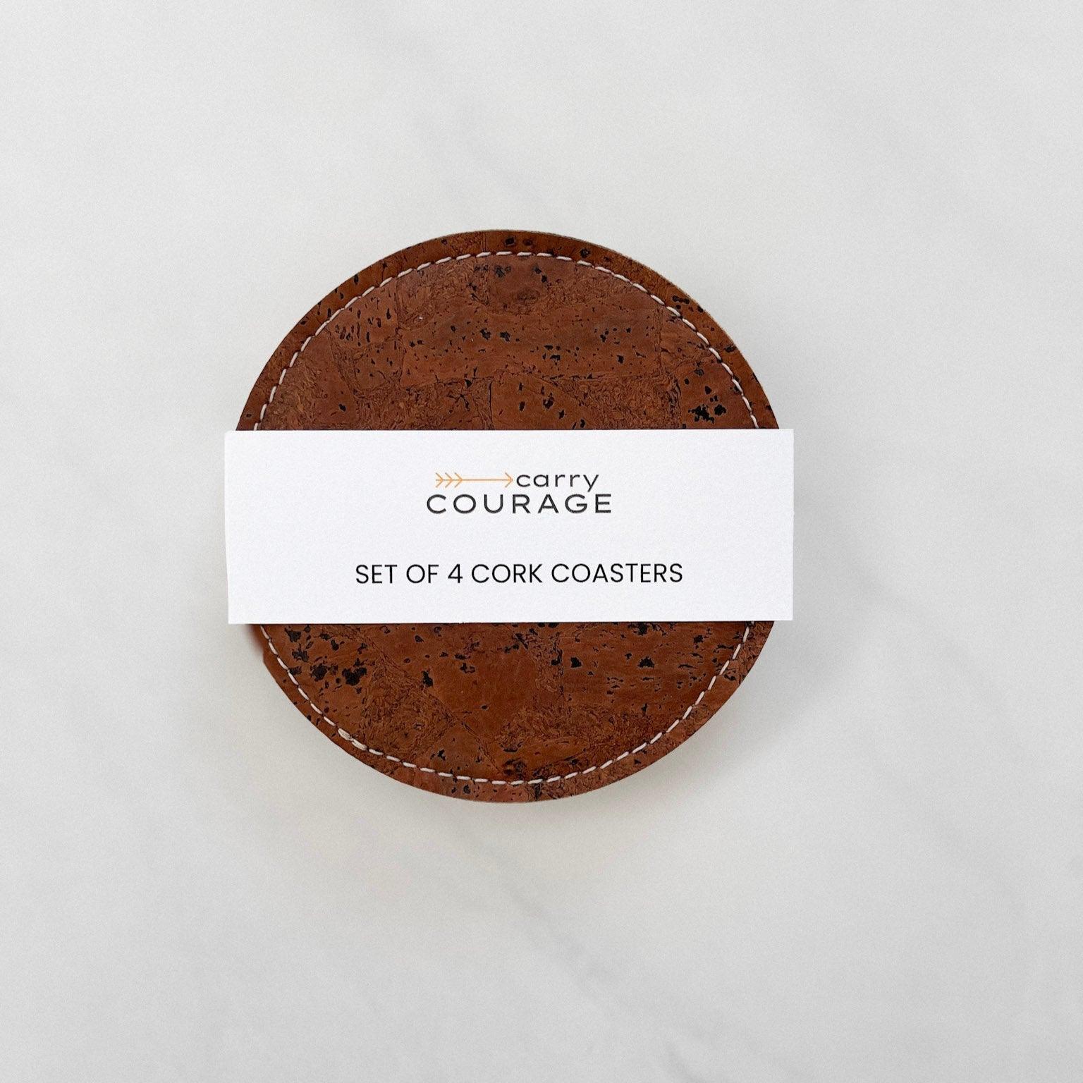 SET OF 4 CORK COASTERS