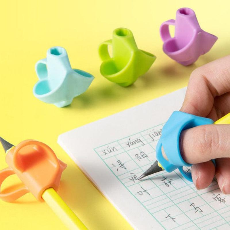 15 Pcs School Students Writing Pencil Pen Holder Children Kids Learning Practice Silicone Pen Aid Grip Posture Correction Device Ergonomic Grip Aid Writing Tool Posture Correction