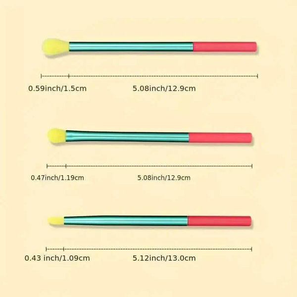 15-Pieces: Rainbow Color High Quality Makeup Brush Set