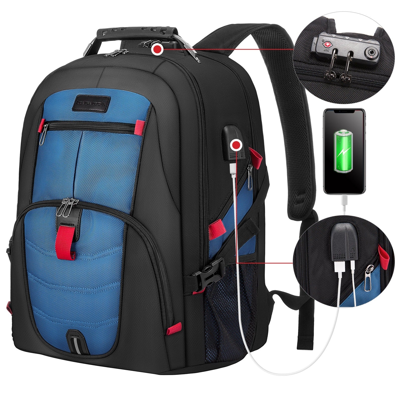 The Quinox™ Platinum Backpack by Camel Mountain – 40L & 45L, Fits 16