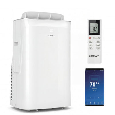 15000 BTU Inverter Portable Air Conditioner Smart Wifi Enabled Cooling and Heating Unit-White
