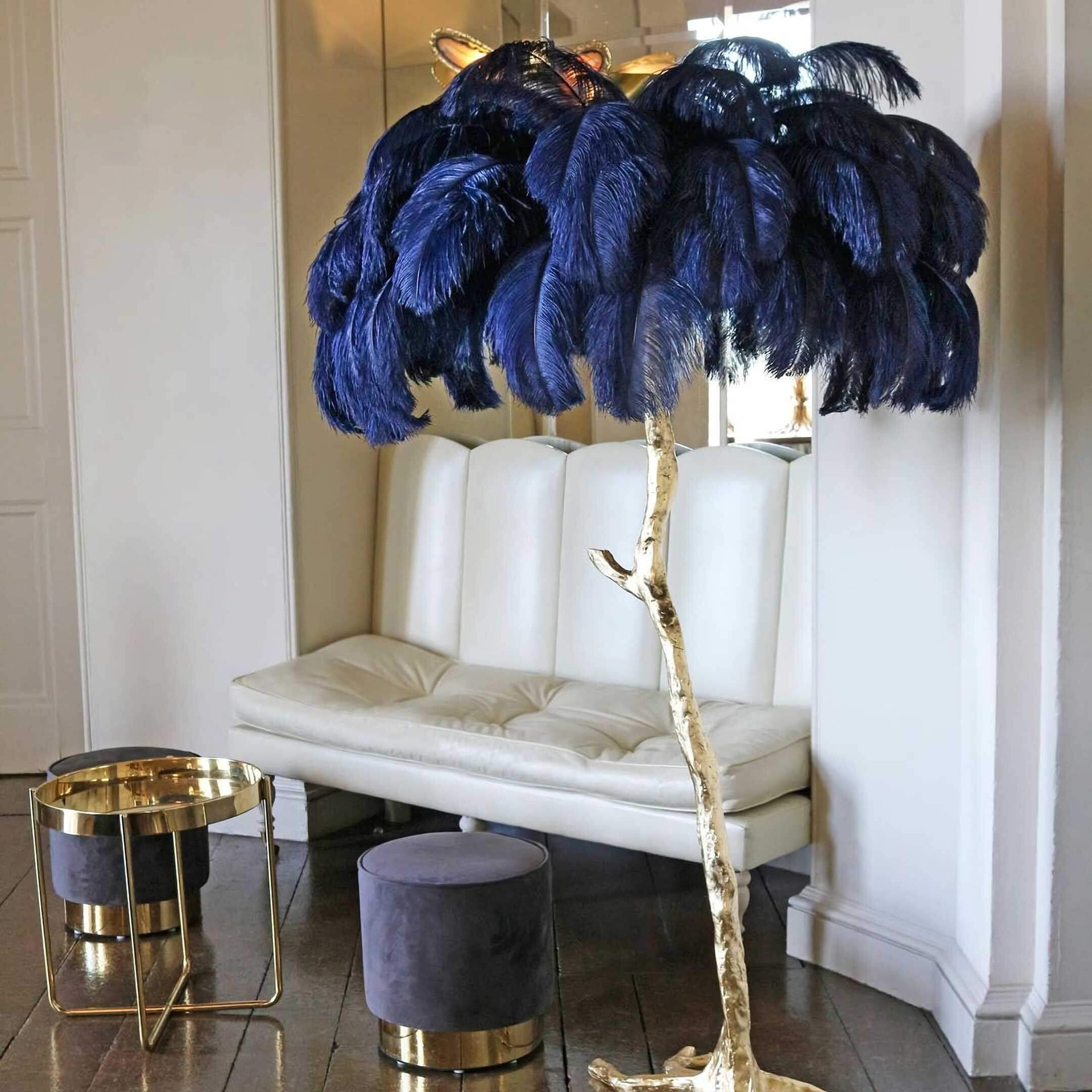Ostrich Feather Floor Lamp