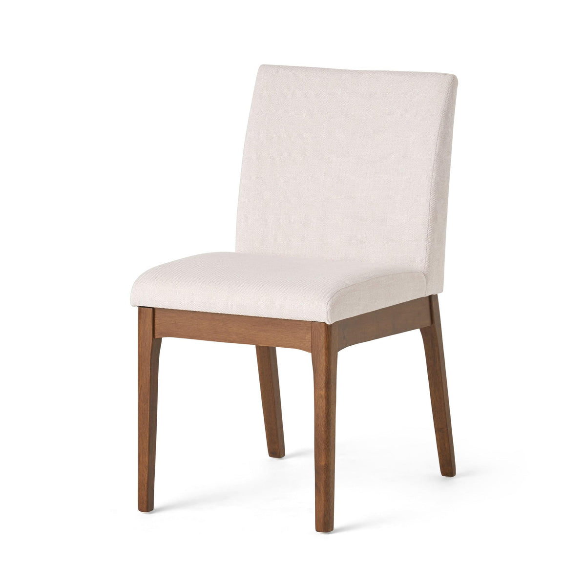 Set of 2 Contemporary Dining Chairs - Upholstered Seat and Backrest