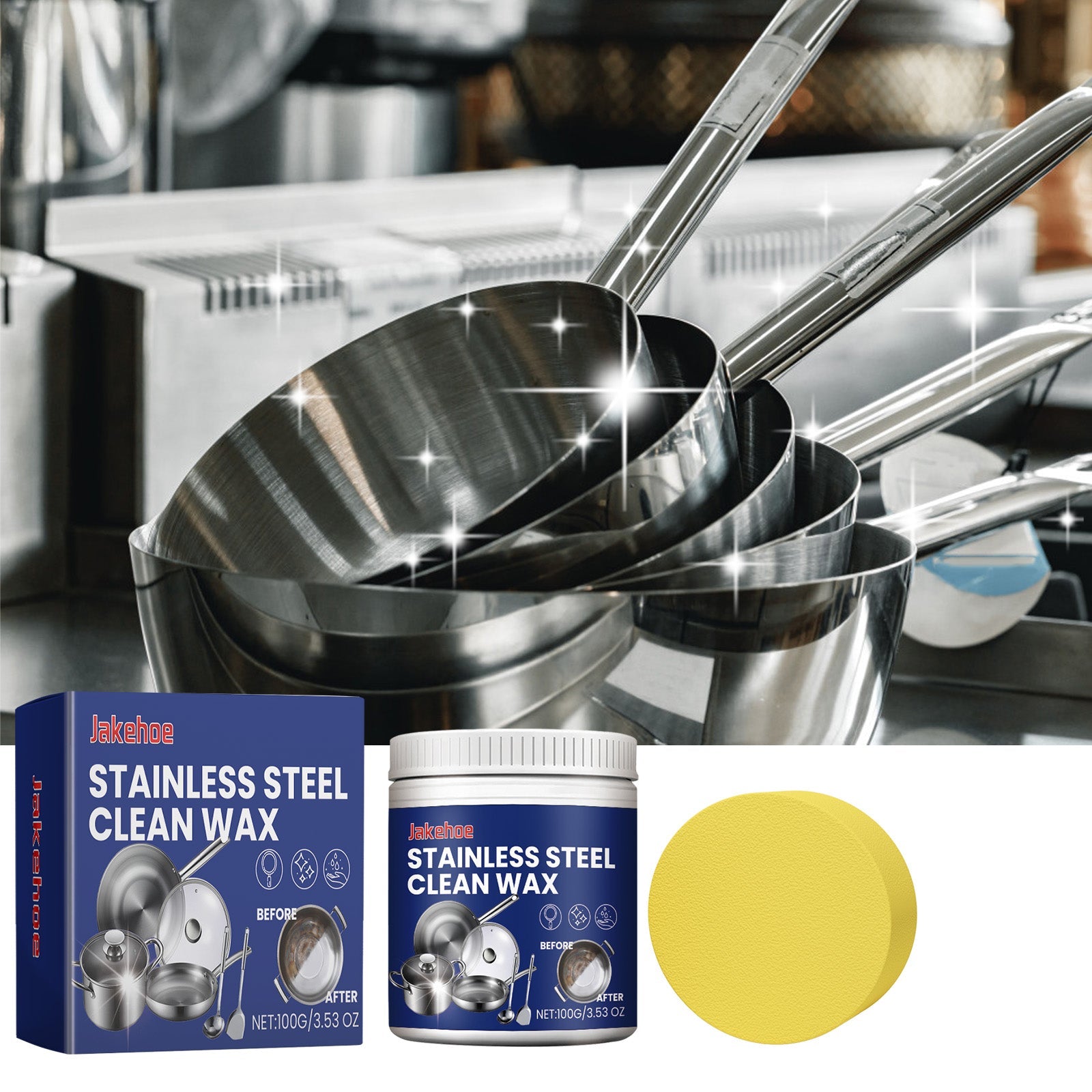 Stainless Steel Cleaning Cream, Kitchen Stove Stainless Steel Pot With Stubborn Stains And Black Dirt Clean Decontamination