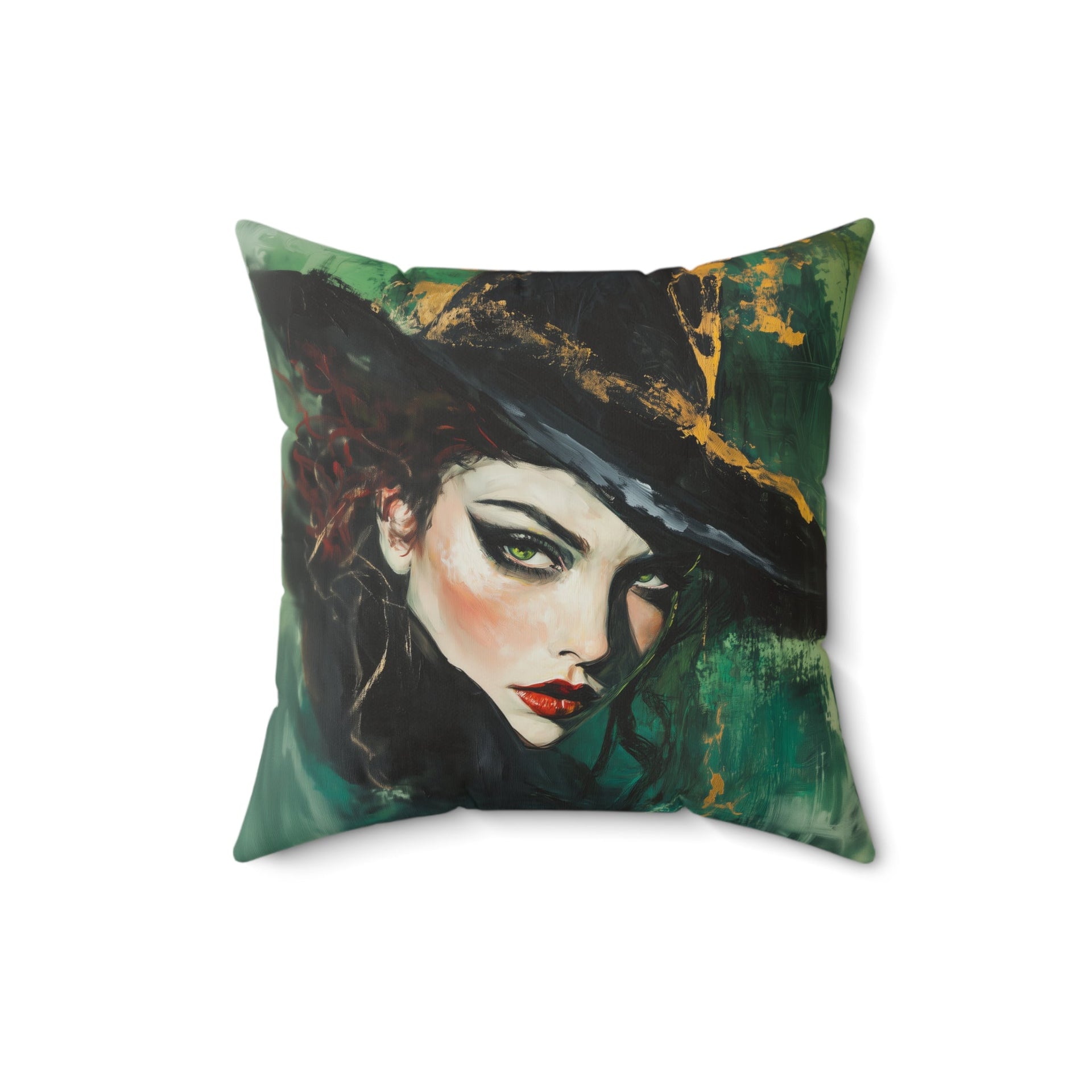 Microsuede Cushion / Halloween Art / Witch - Eve /