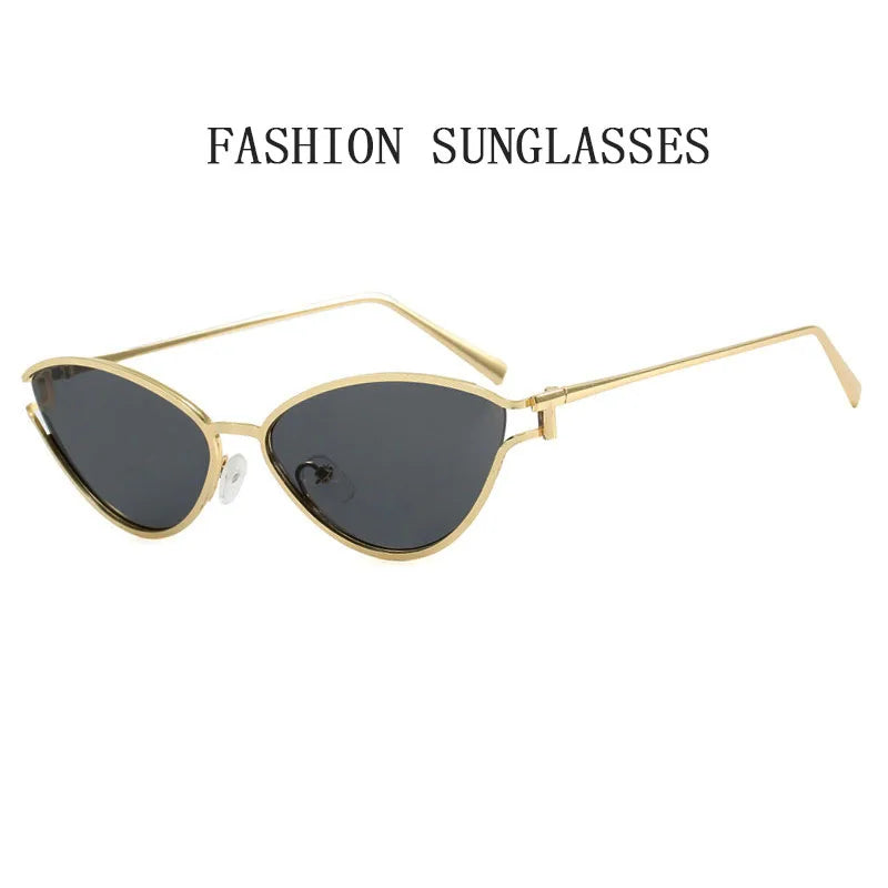 Cat Eye Sunglasses Women Trendy Vintage Vacation Designer Luxury Glasses Lentes De Sol Mujer Lunette Soleil Femme Vasos