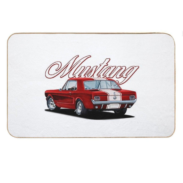 Classic Red Mustang Bath Mat