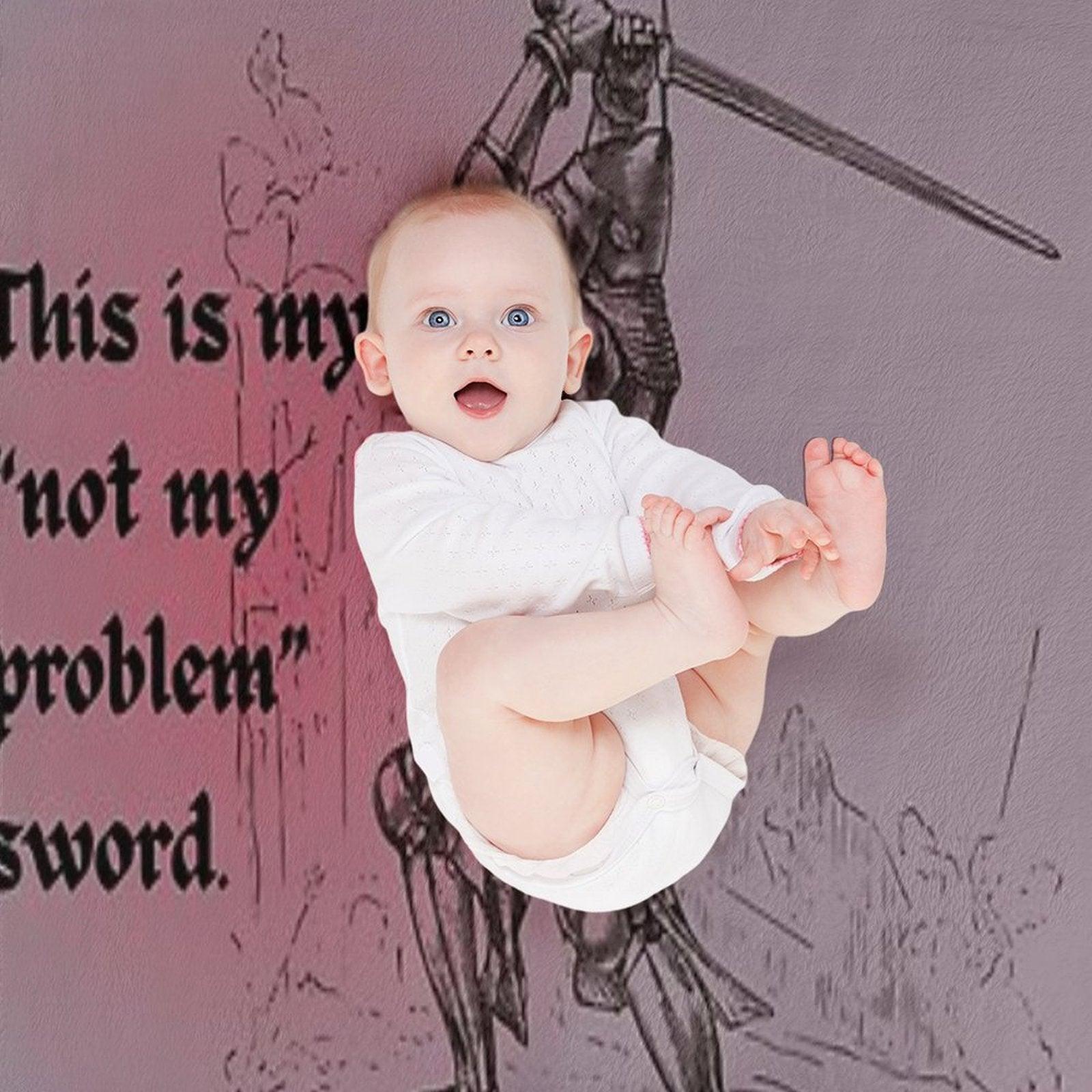 This Is My Not My Problem Sword Throw Blanket