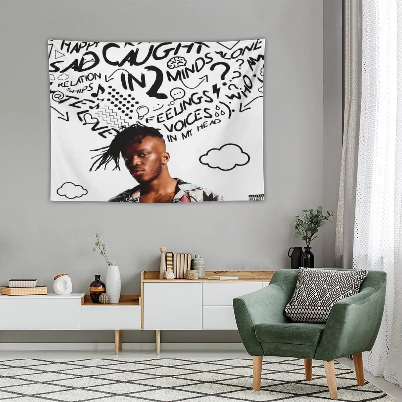 Caught In Two Minds Tapestry