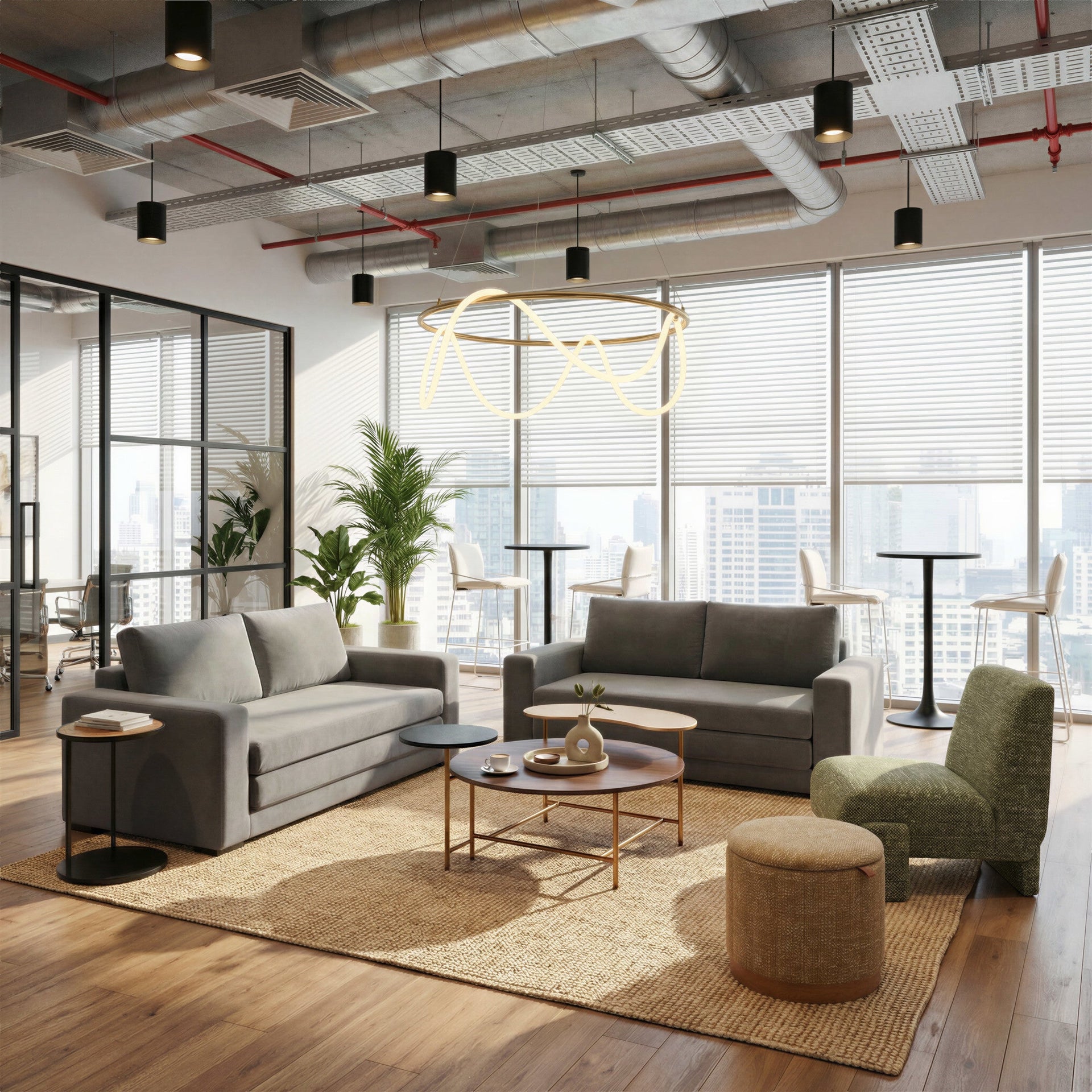 Nodo Side Table Brown & Black